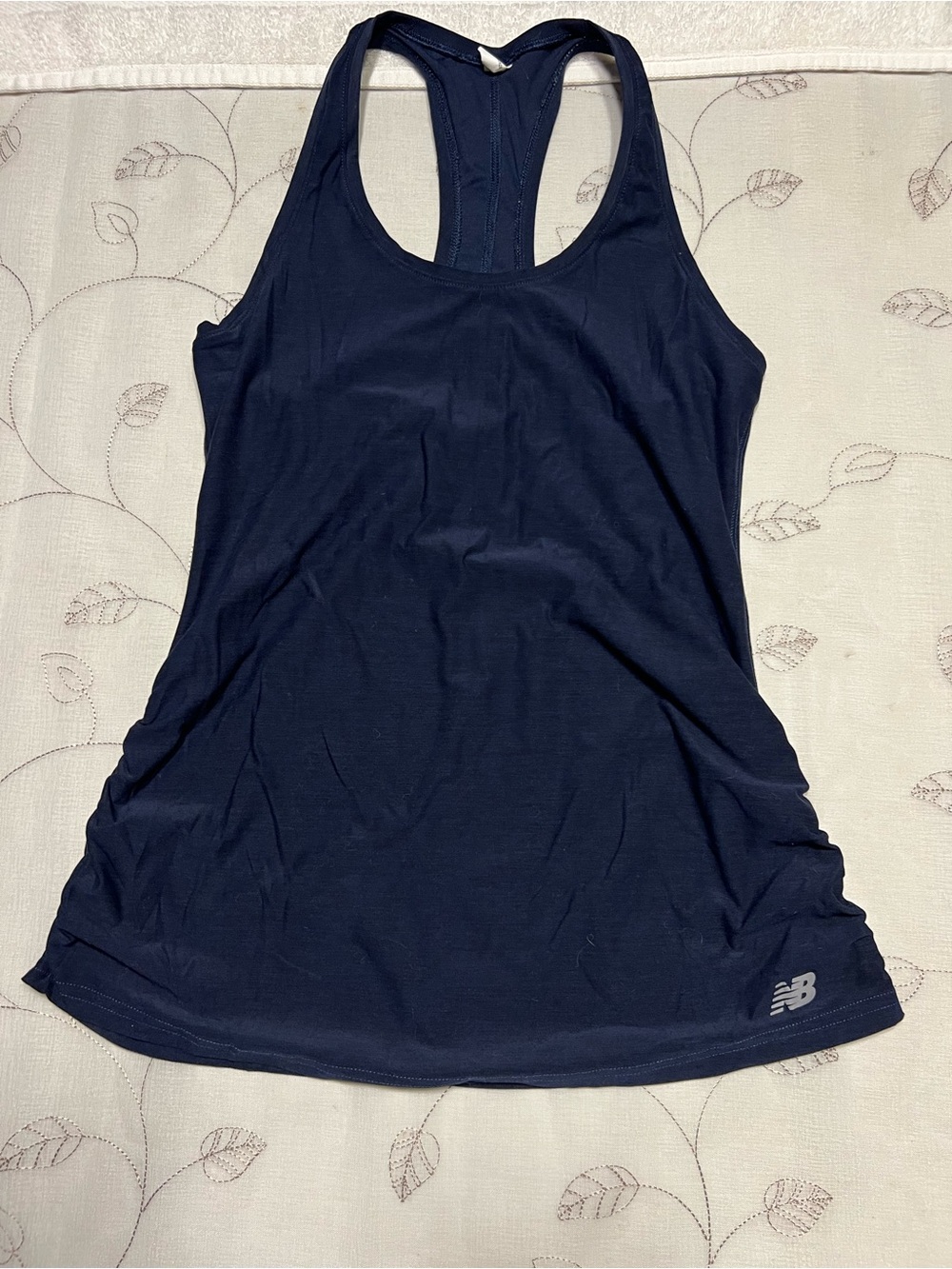 New Balance Navy Performance Racerback Tank maybe medium